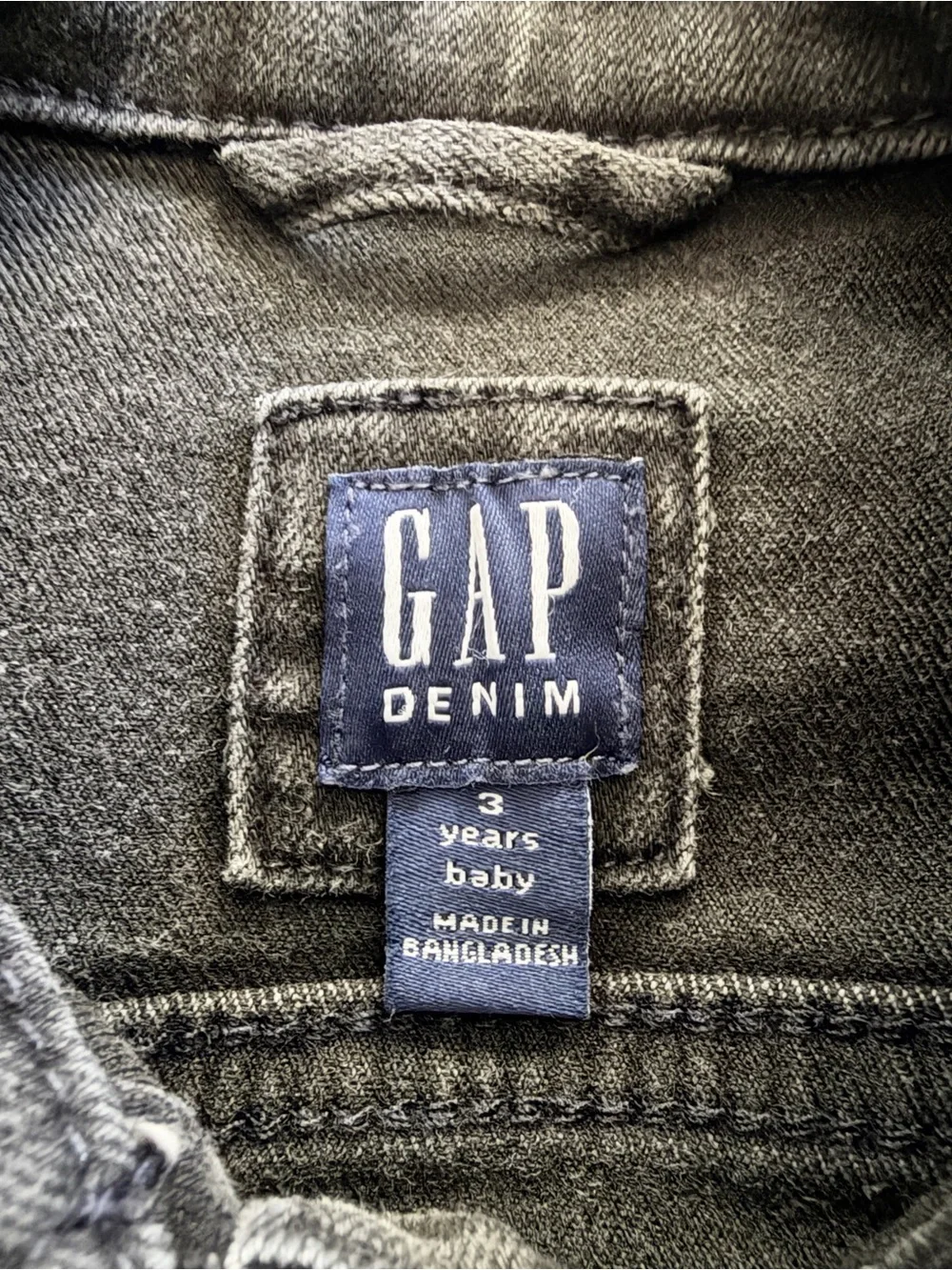 Gap Kids Puff Sleeve Icon Denim Jacket Black Size 3T